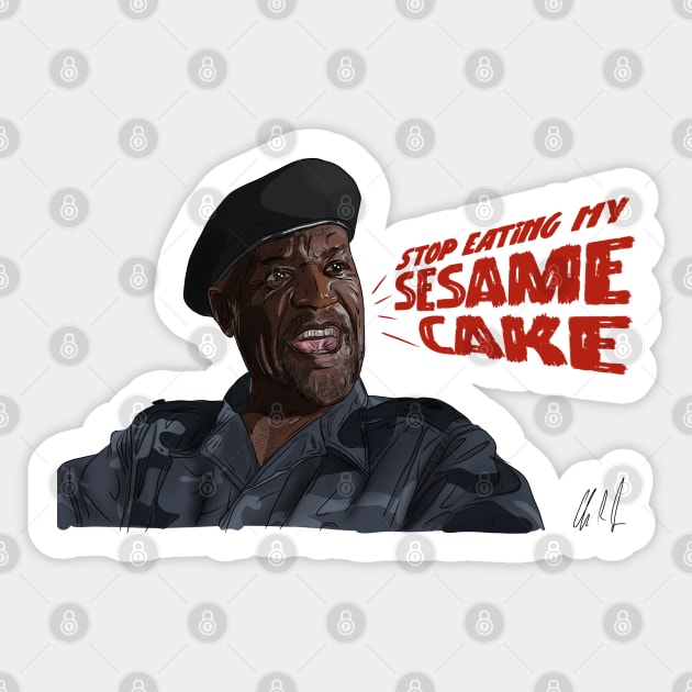 Congo: Sesame Cake Sticker by 51Deesigns